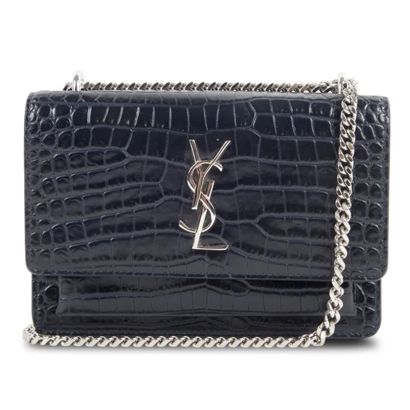 Yves Saint Laurent Sunset Embossed Croc Crossbody Bag (Pre-Owned) sold by Zulily
