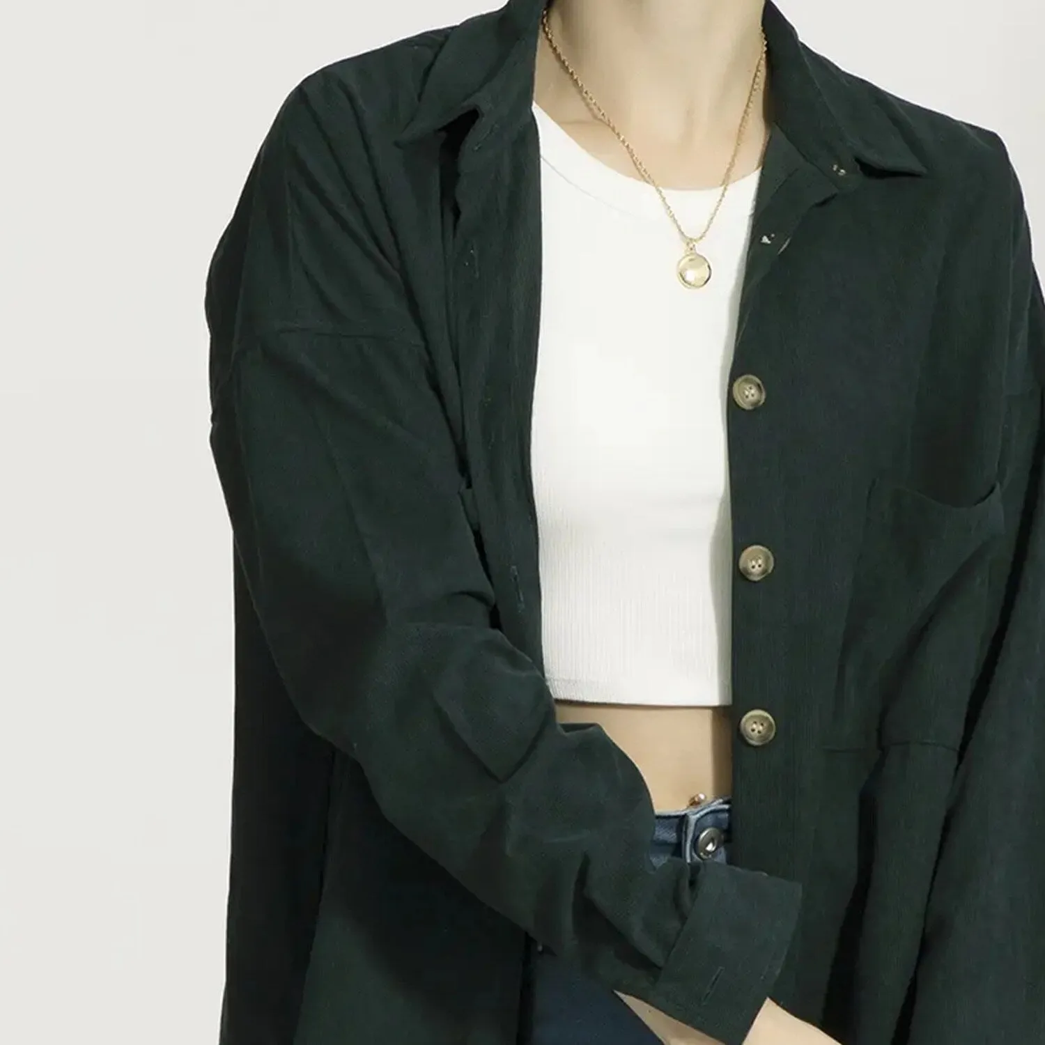 Dark Green Button Shirt sold by Zulily product image thumbnail 4