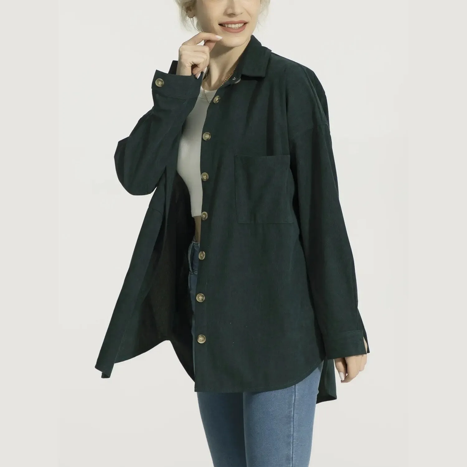 Dark Green Button Shirt sold by Zulily product image thumbnail 2