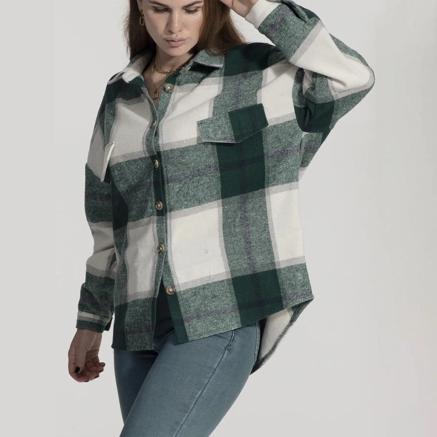 Green Tartan Button Shirt sold by Zulily product image thumbnail 3