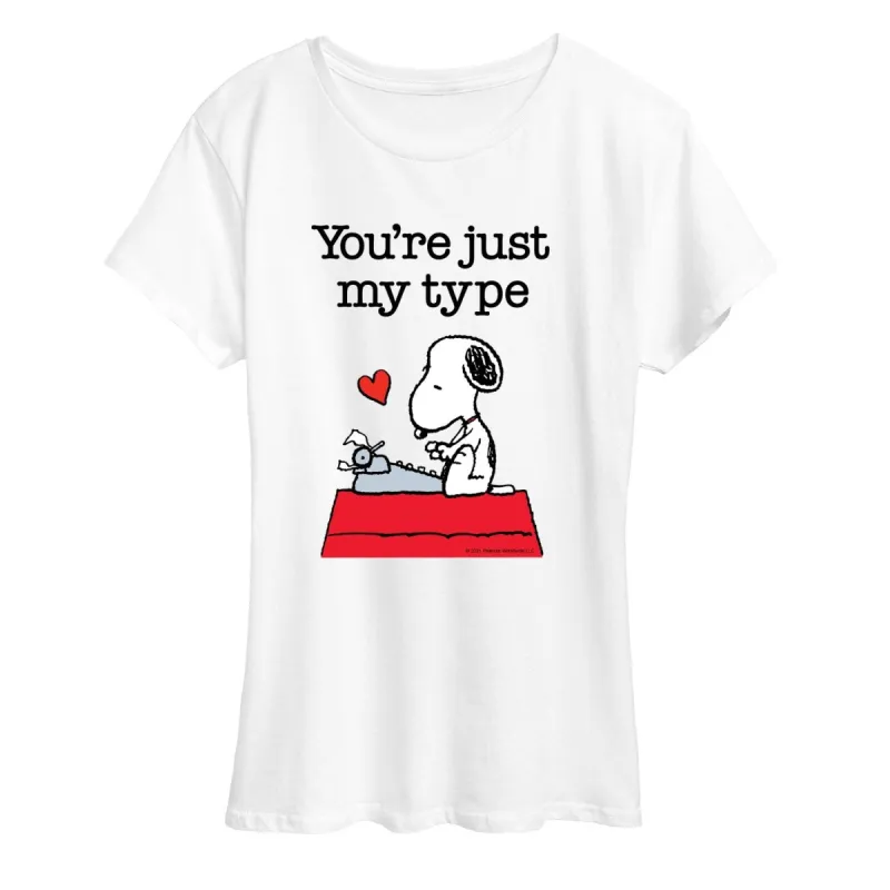 Women's Peanuts You're Just My Type Short Sleeve Tee sold by Zulily