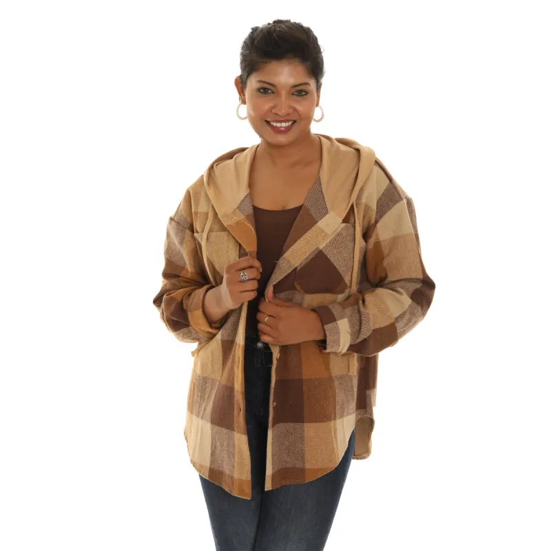 Plaid Hoodie Jacket sold by Zulily