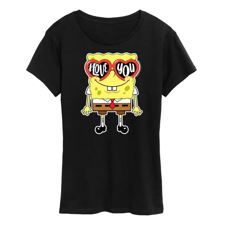 Women's SpongeBob SquarePants Love Your Heart Glasses Short Sleeve Tee sold by Zulily