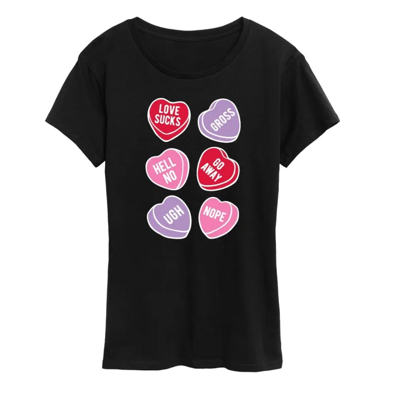 Women's Anti-Valentine's Day Hearts Short Sleeve Tee sold by Zulily