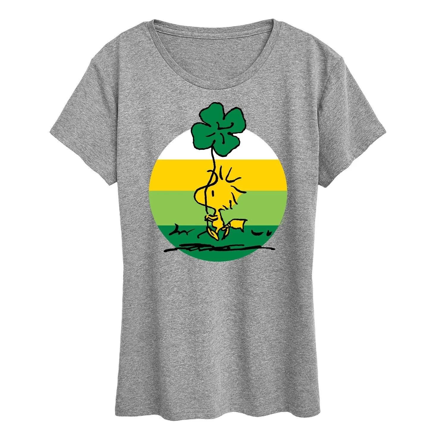 Women's Peanuts Woodstock Shamrock Short Sleeve Tee sold by Zulily