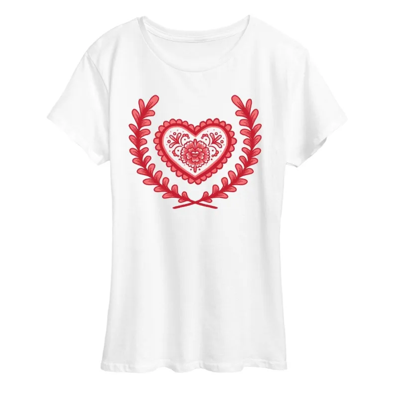 Women's Scandinavian Heart Short Sleeve Tee sold by Zulily