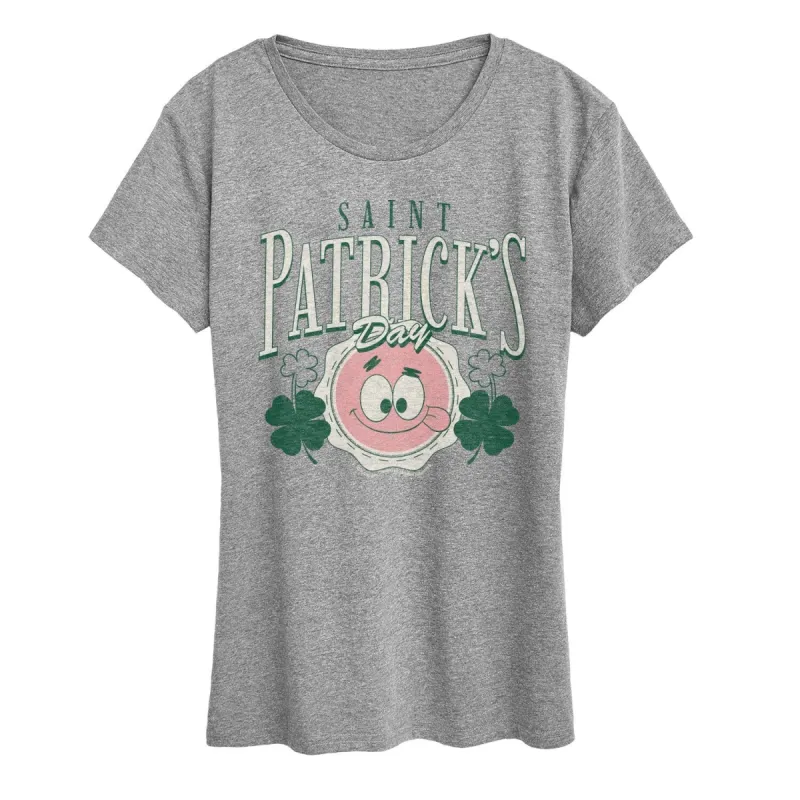Women's SpongeBob SquarePants St Patrick's Day Short Sleeve Tee sold by Zulily