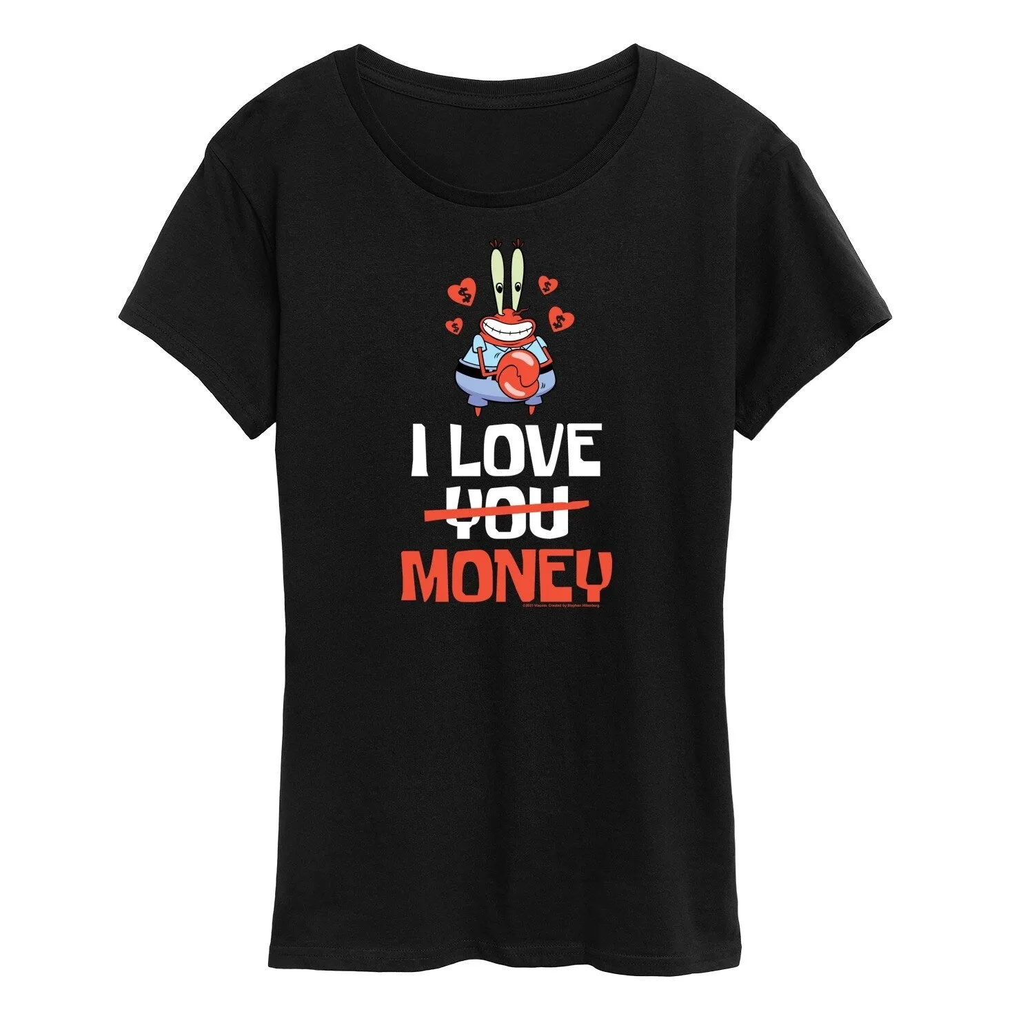 Women's SpongeBob SquarePants Mr Krabs I Love Money Short Sleeve Tee sold by Zulily
