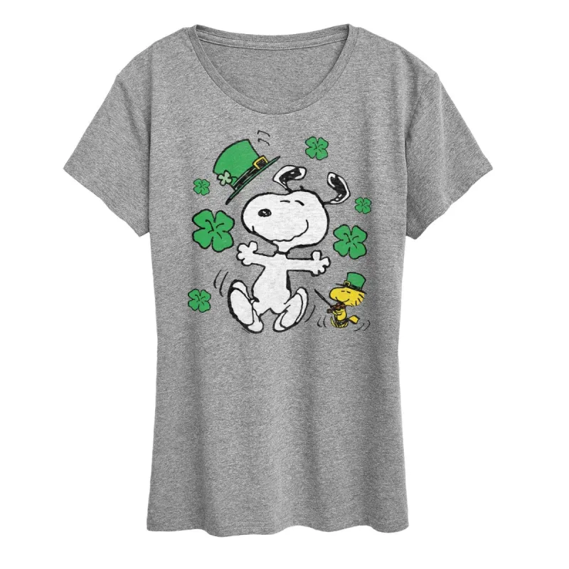 Women's Peanuts Snoopy St Patty Short Sleeve Tee sold by Zulily