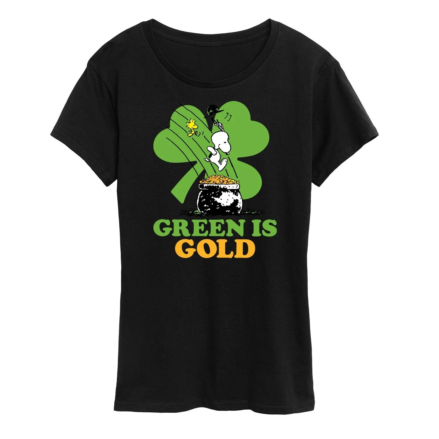 Women's Peanuts Green Is Gold Short Sleeve Tee sold by Zulily