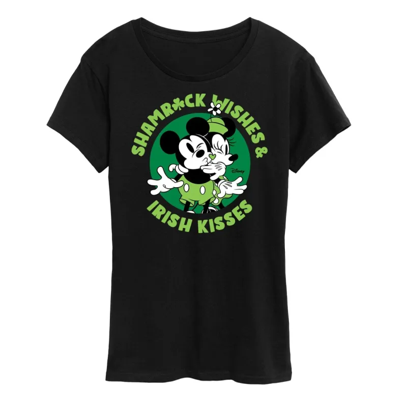 Women's Disney Shamrock Wishes Irish Kisses Short Sleeve Tee sold by Zulily