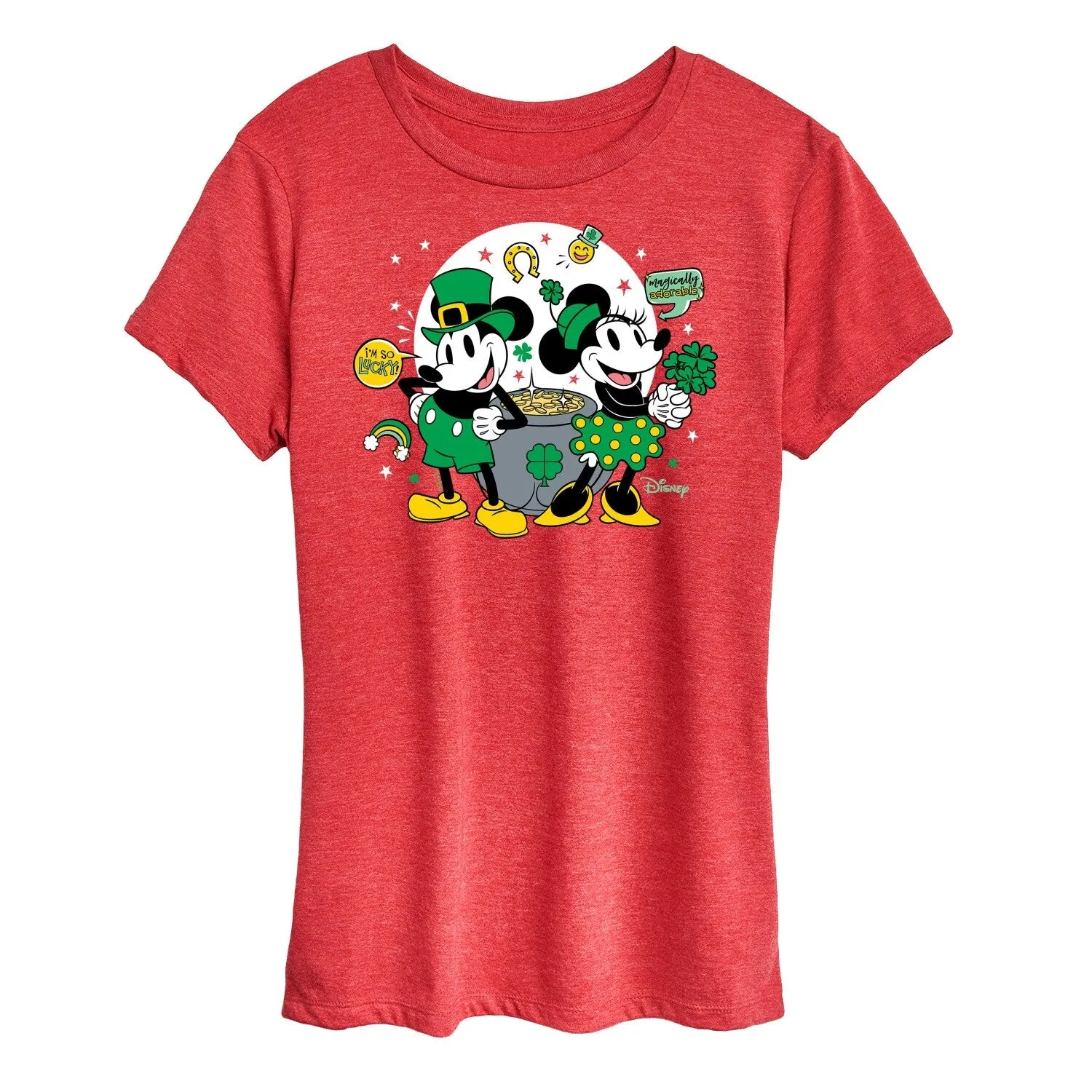 Women's Disney Mickey Minnie Pot Of Gold Short Sleeve Tee sold by Zulily