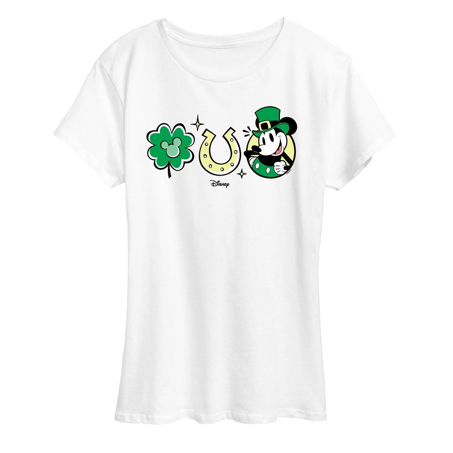 Women's Disney Mickey St Patrick's Icons Short Sleeve Tee sold by Zulily