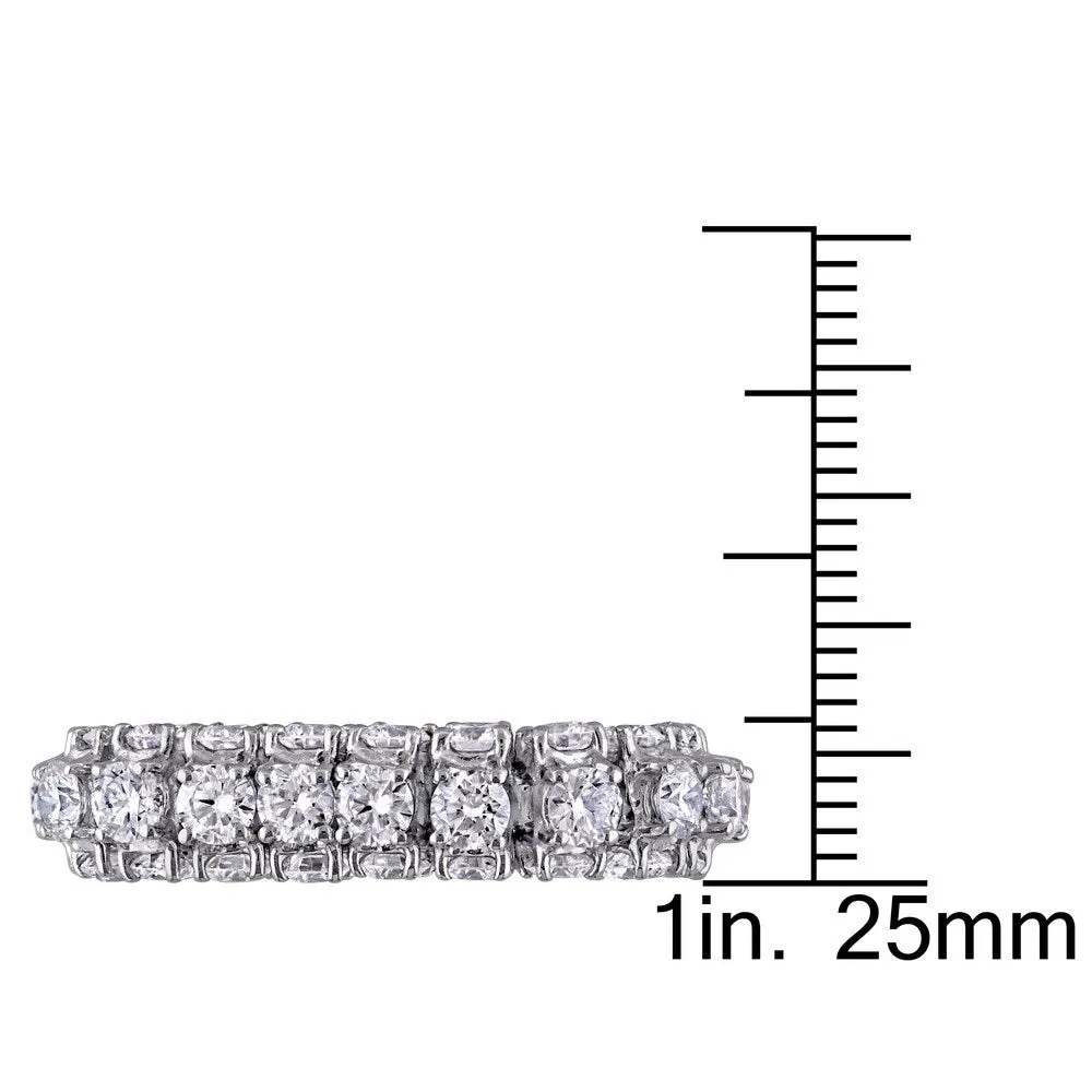 Miadora Signature Collection 18k White Gold 6 1/10ct TDW Diamond Eternity Ring sold by Zulily product image thumbnail 3