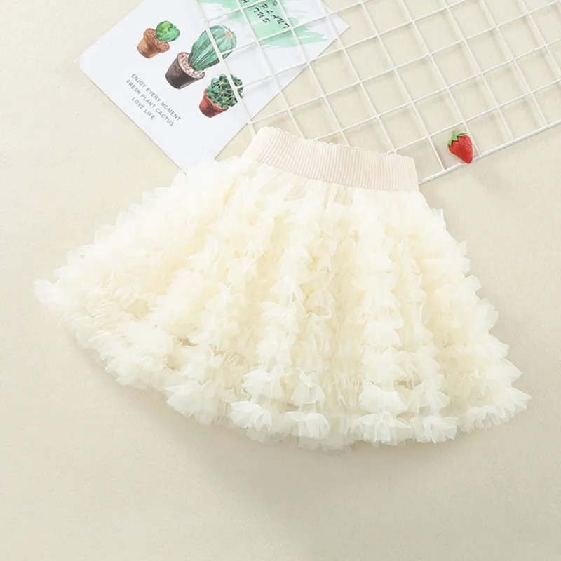 Cream Ruffle-Accent Tutu Skirt sold by Zulily