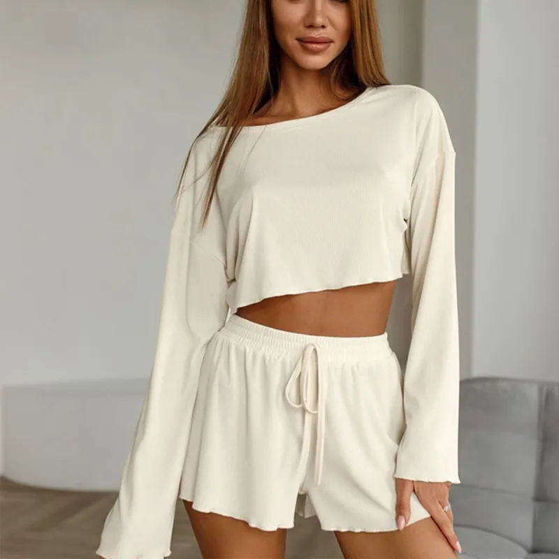 White Loungewear Set sold by Zulily