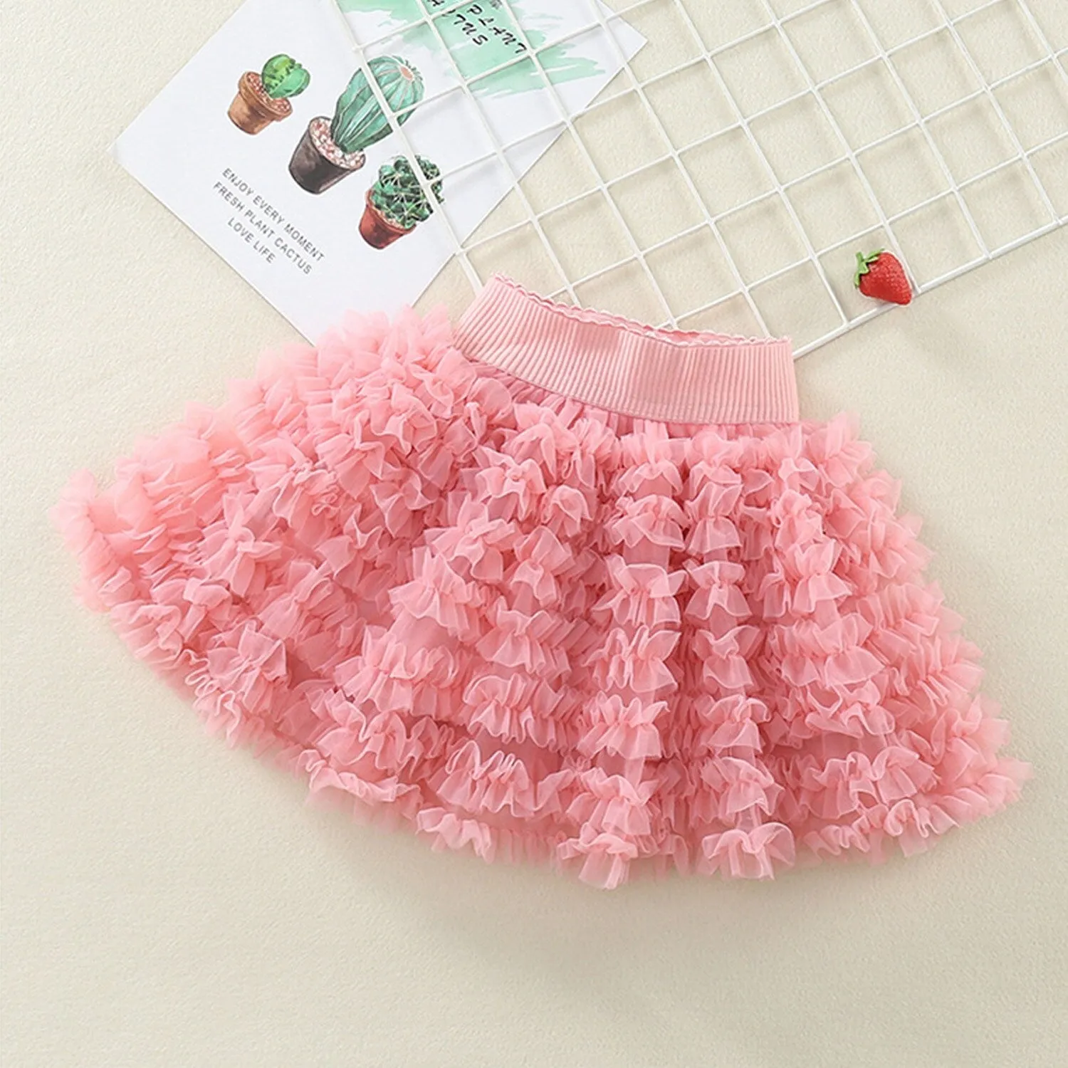 Pink Ruffle-Accent Tutu Skirt sold by Zulily