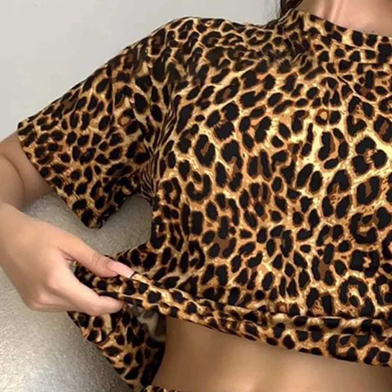 Brown Leopard Loungewear Set sold by Zulily product image thumbnail 2