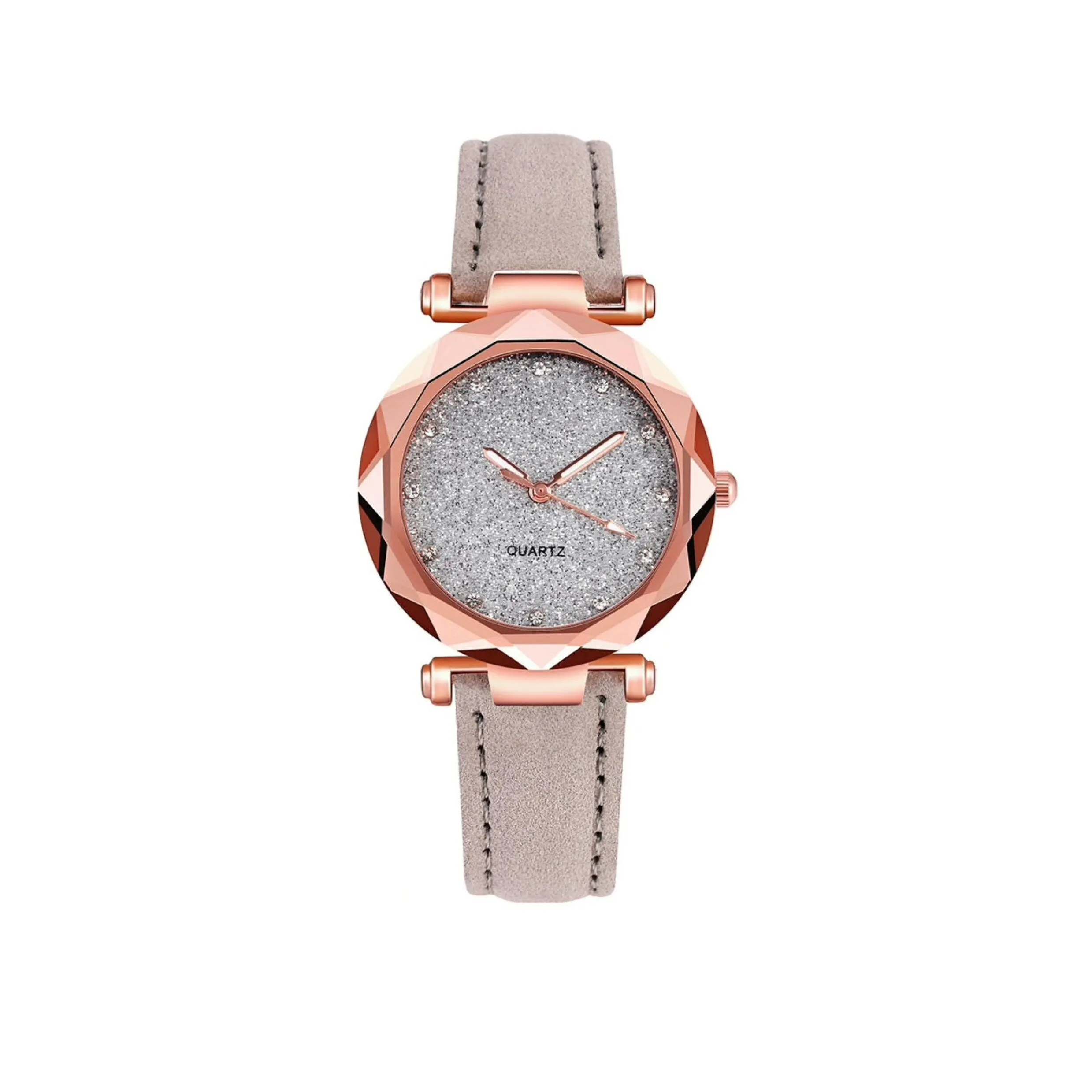Beige Goldtone Glitter Crystal-dial Watch sold by Zulily