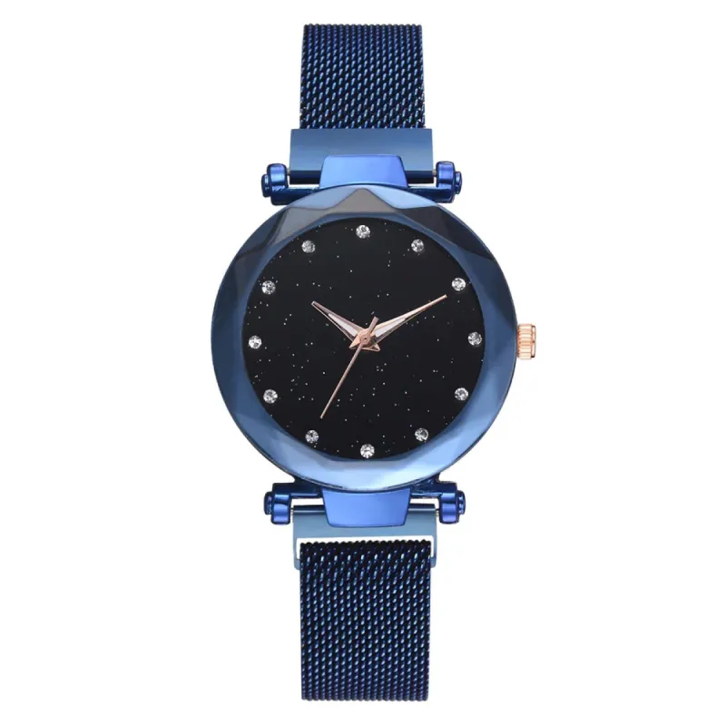 Blue Bezelled-edge Sparkle Watch sold by Zulily