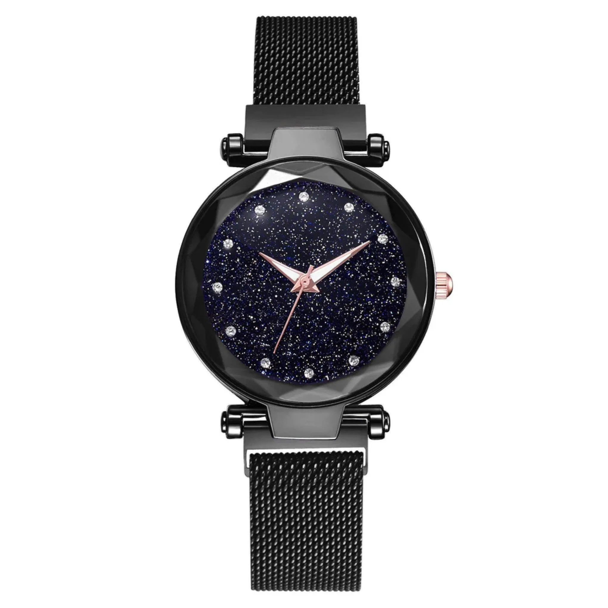Black Bezelled-edge Sparkle Watch sold by Zulily
