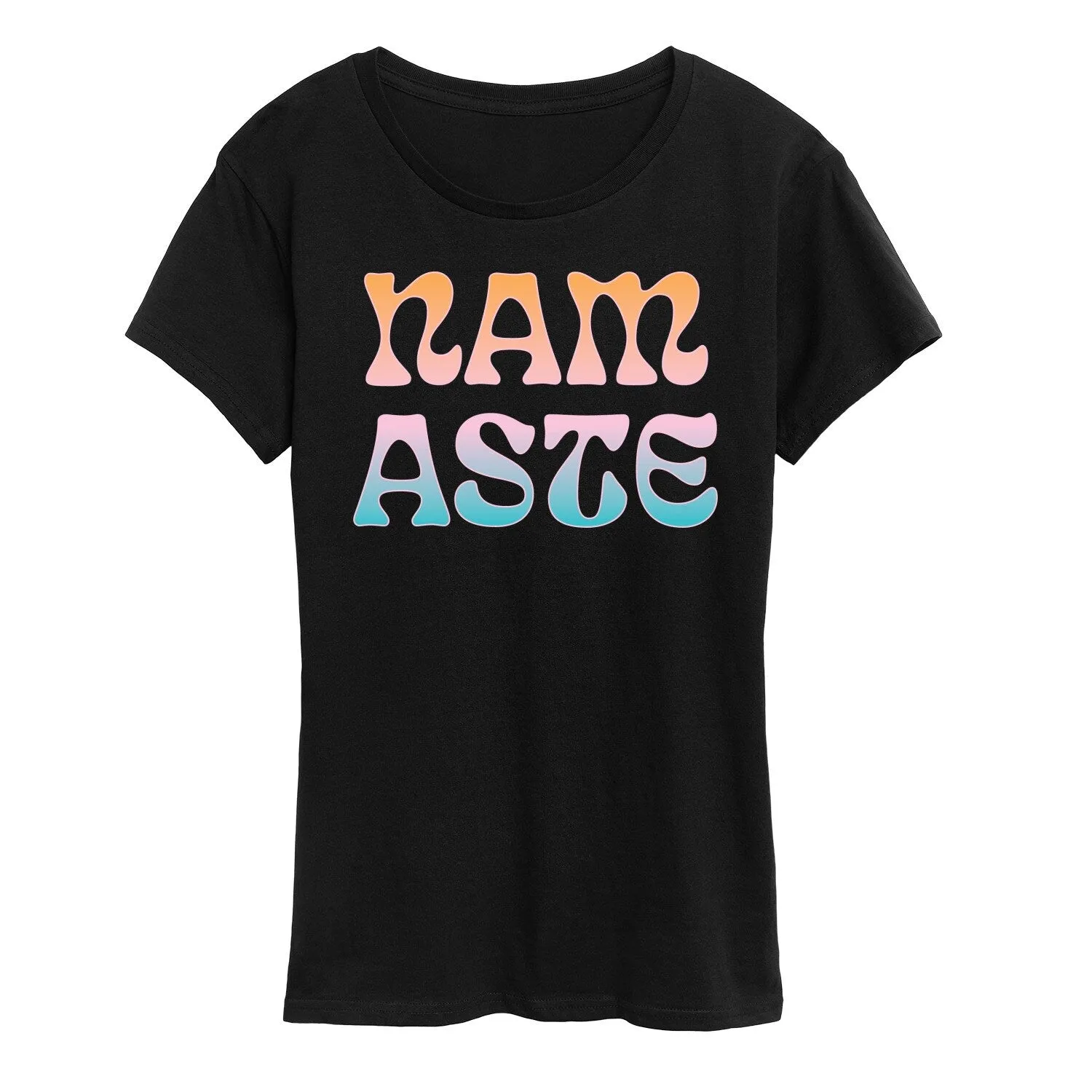 Women's Namaste Stacked Short Sleeve Tee sold by Zulily