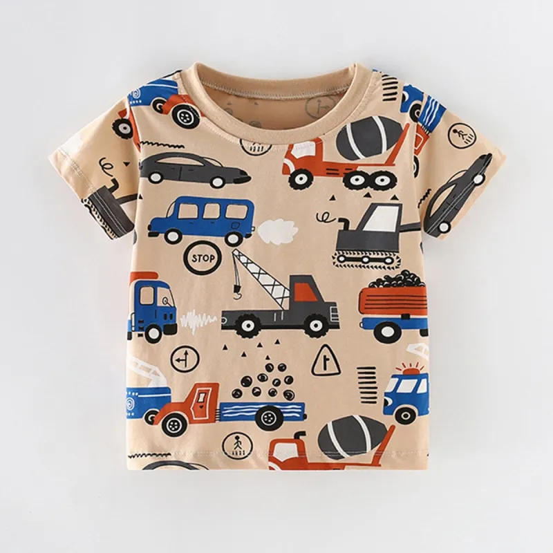 Dusty Apricot Engineering Vehicle Round Neck Short-Sleeve T-Shirt sold by Zulily