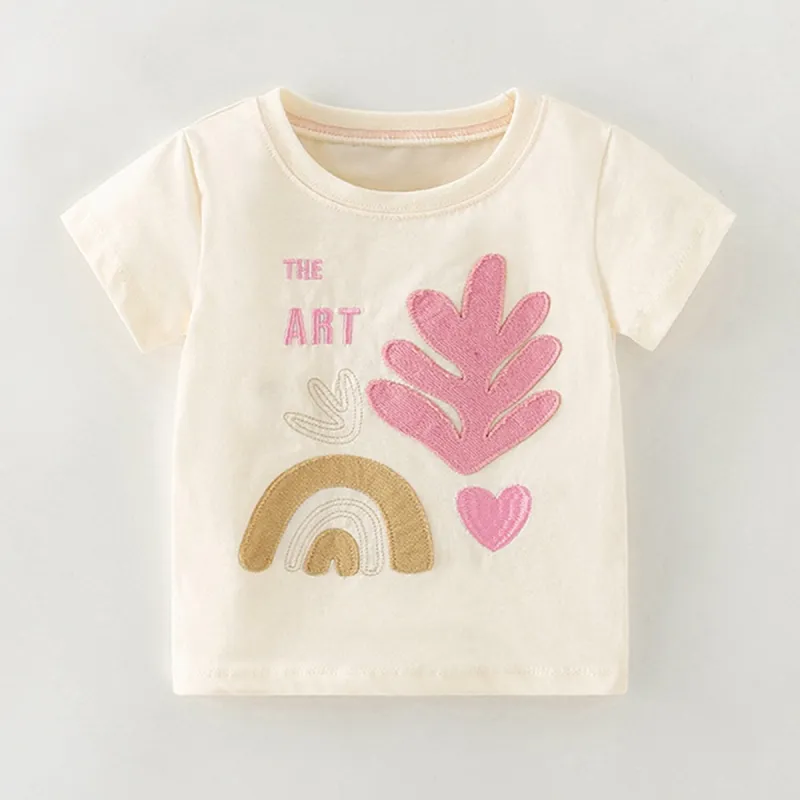 Cream "THE ART" Round Neck Short-Sleeve T-Shirt sold by Zulily