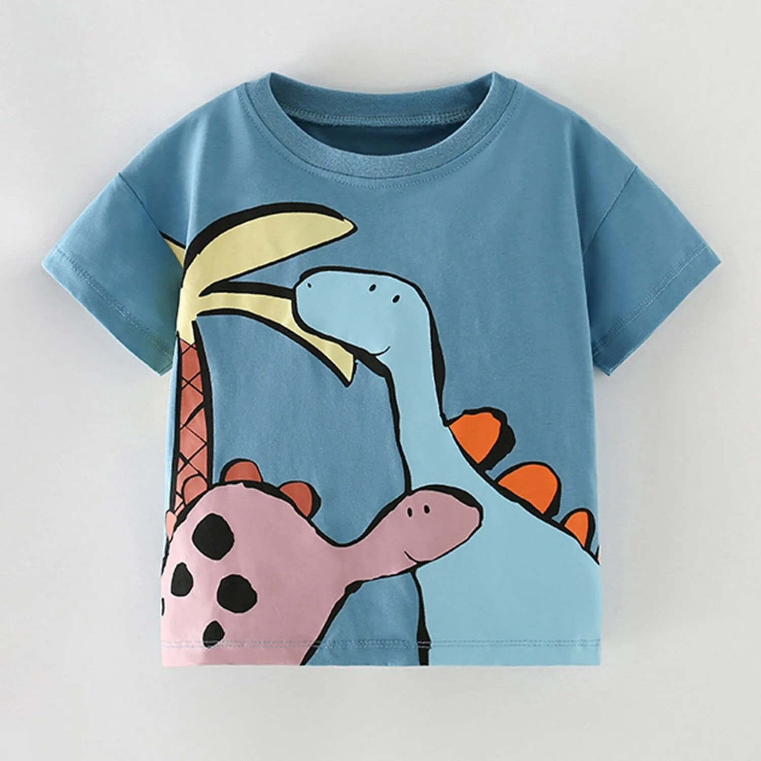 Blue Dinosaur Round Neck Short-Sleeve T-Shirt sold by Zulily