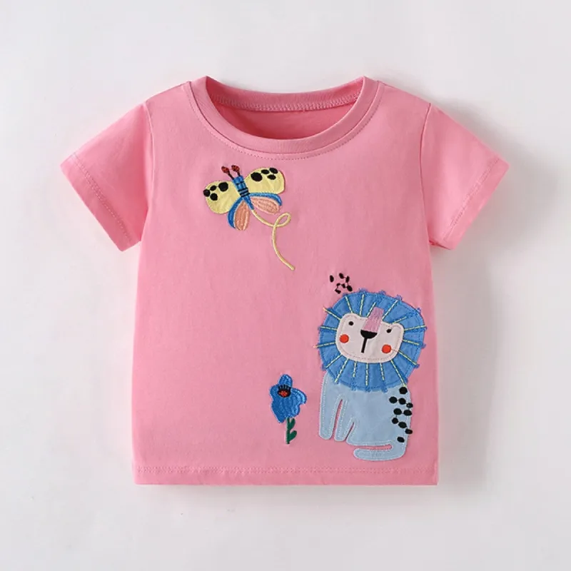 Pink Butterfly Lion Round Neck Short-Sleeve T-Shirt made by Zulily