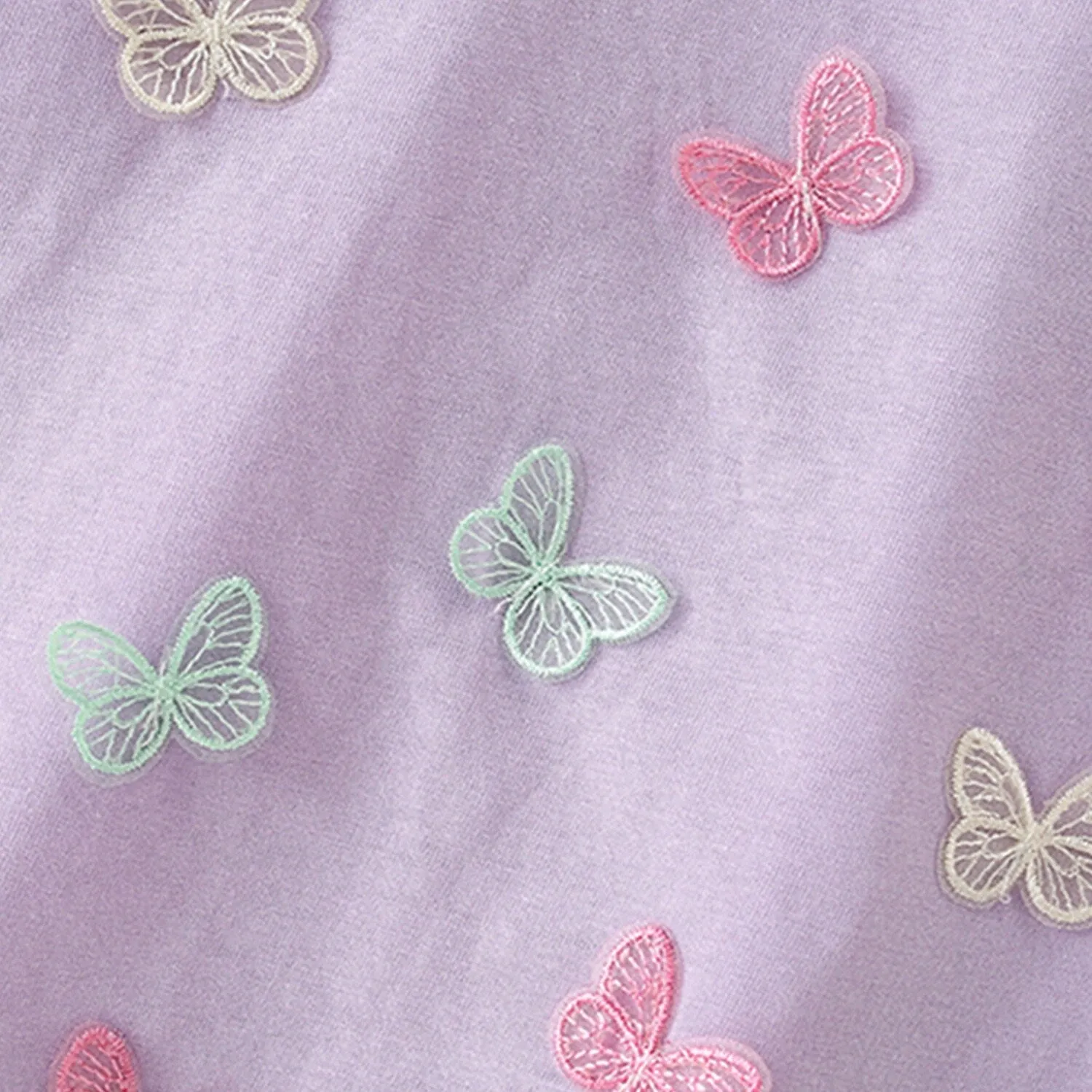 Lavender Butterfly Round Neck Short-Sleeve T-Shirt sold by Zulily product image thumbnail 3