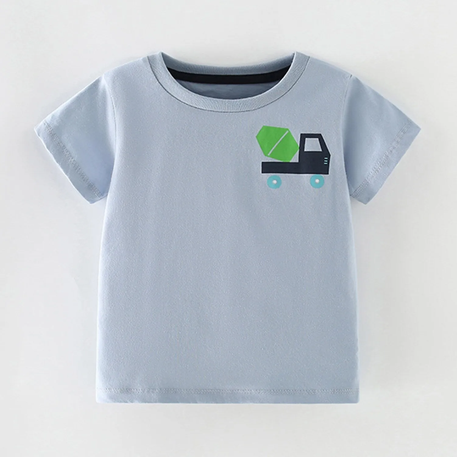 Dusty Blue Mixer Truck Round Neck Short-Sleeve T-Shirt sold by Zulily