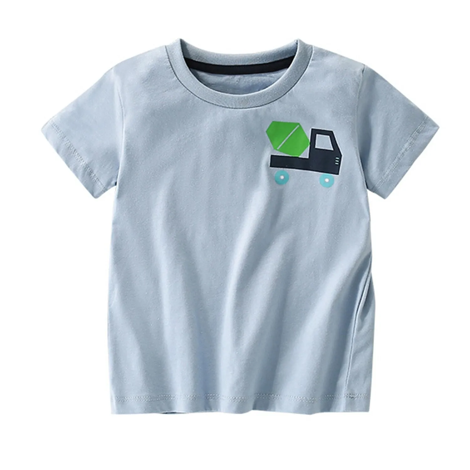 Dusty Blue Mixer Truck Round Neck Short-Sleeve T-Shirt sold by Zulily product image thumbnail 2