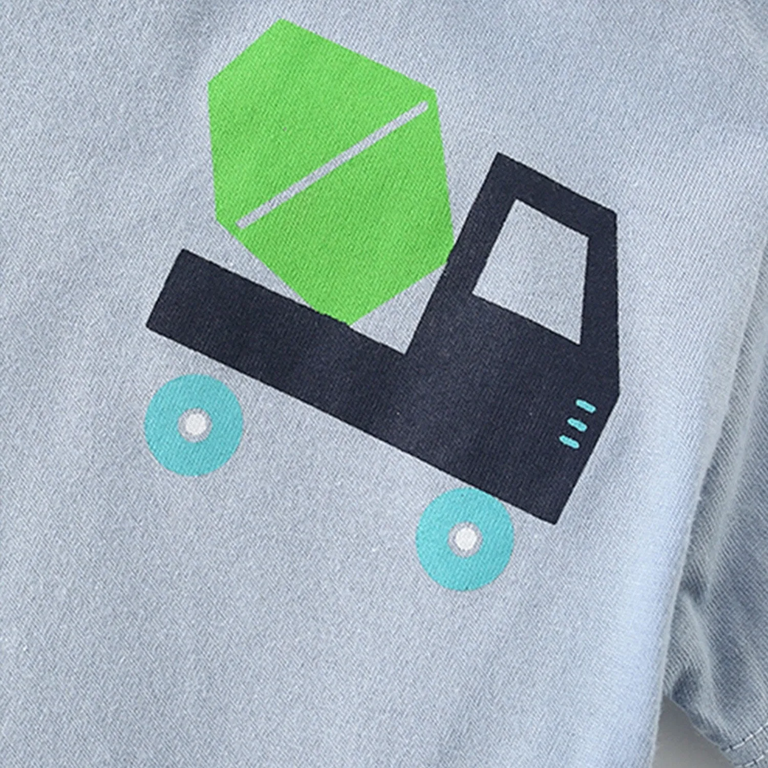 Dusty Blue Mixer Truck Round Neck Short-Sleeve T-Shirt sold by Zulily product image thumbnail 3