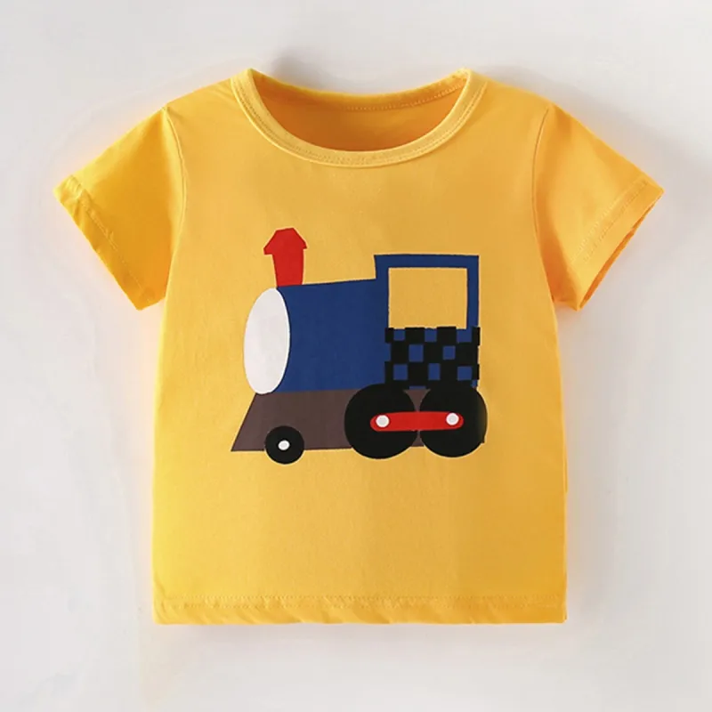 Yellow Train Round Neck Short-Sleeve T-Shirt sold by Zulily