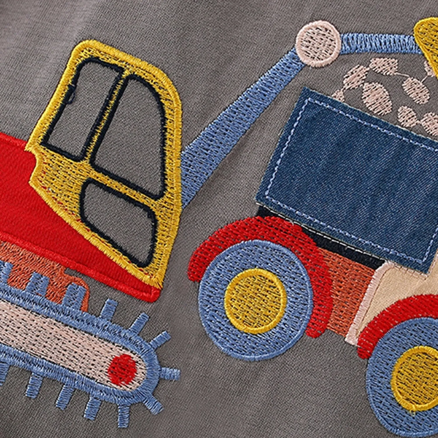 Grey Excavator Round Neck Short-Sleeve T-Shirt sold by Zulily product image thumbnail 3