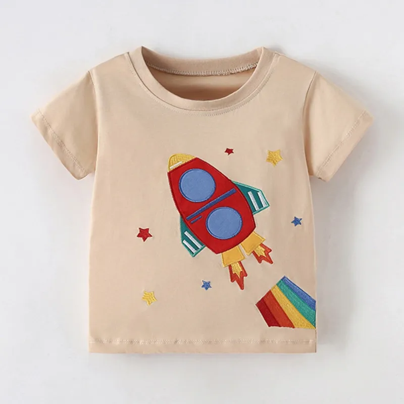 Light Apricot Rocket Round Neck Short-Sleeve T-Shirt sold by Zulily
