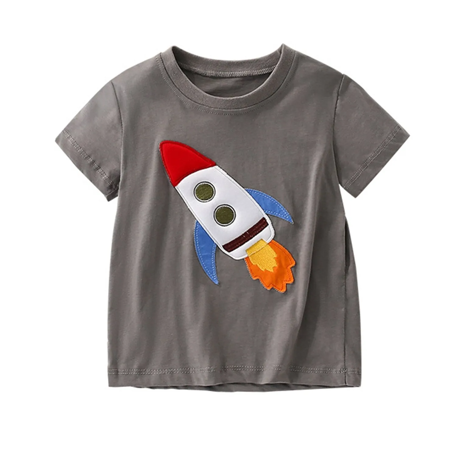 Grey Rocket Round Neck Short-Sleeve T-Shirt sold by Zulily product image thumbnail 4