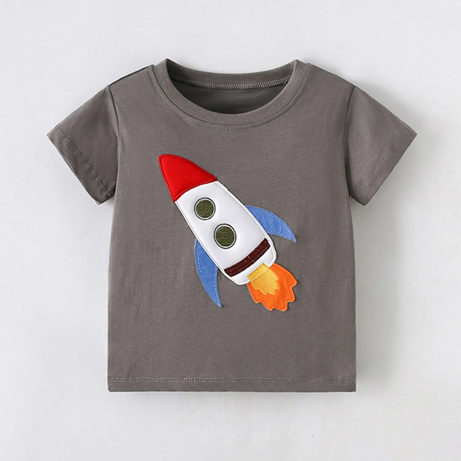 Grey Rocket Round Neck Short-Sleeve T-Shirt sold by Zulily