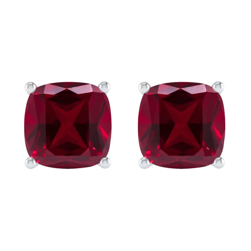 Sterling Silver with Ruby Stud Earrings sold by Zulily