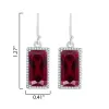 Sterling Silver with Ruby and Natural White Topaz Drop Earring sold by Zulily