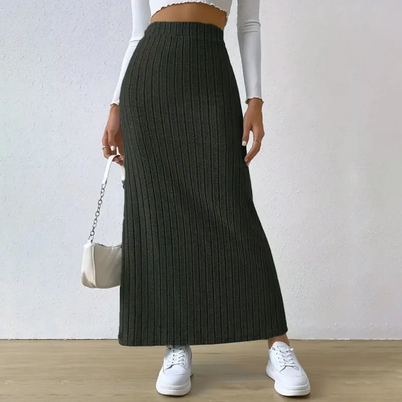 Black Slit Maxi Wrap Skirt sold by Zulily