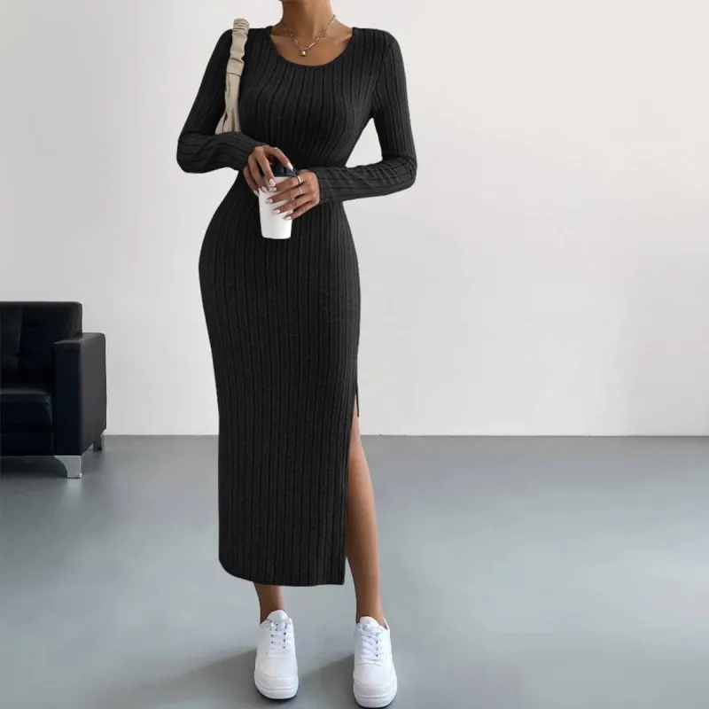 Black Bodycon Slit Dress sold by Zulily