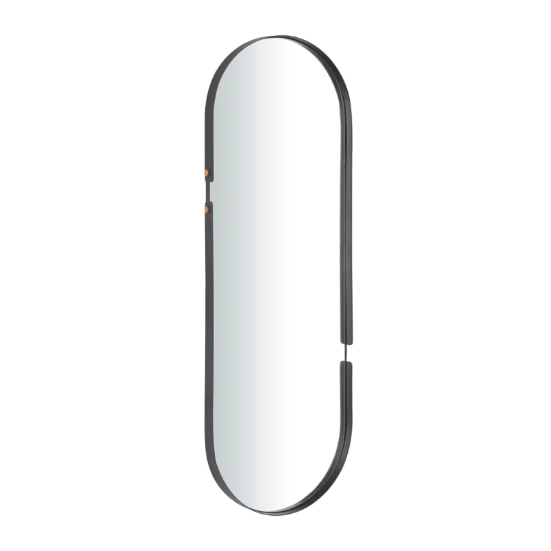 CosmoLiving by Cosmopolitan Black Metal Oval Room Wall Mirror - 43 x 15 x 2 sold by Zulily