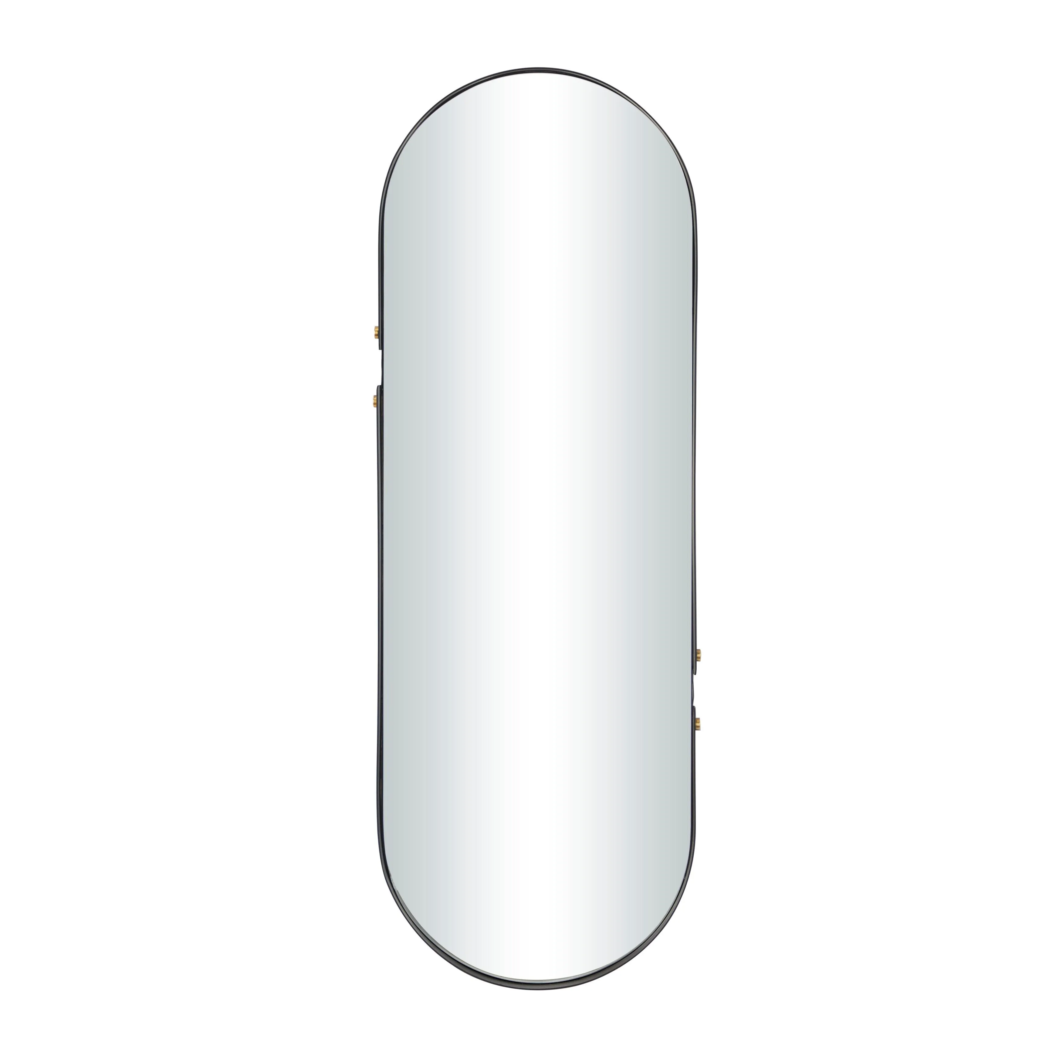 CosmoLiving by Cosmopolitan Black Metal Oval Room Wall Mirror - 43 x 15 x 2 sold by Zulily product image thumbnail 2