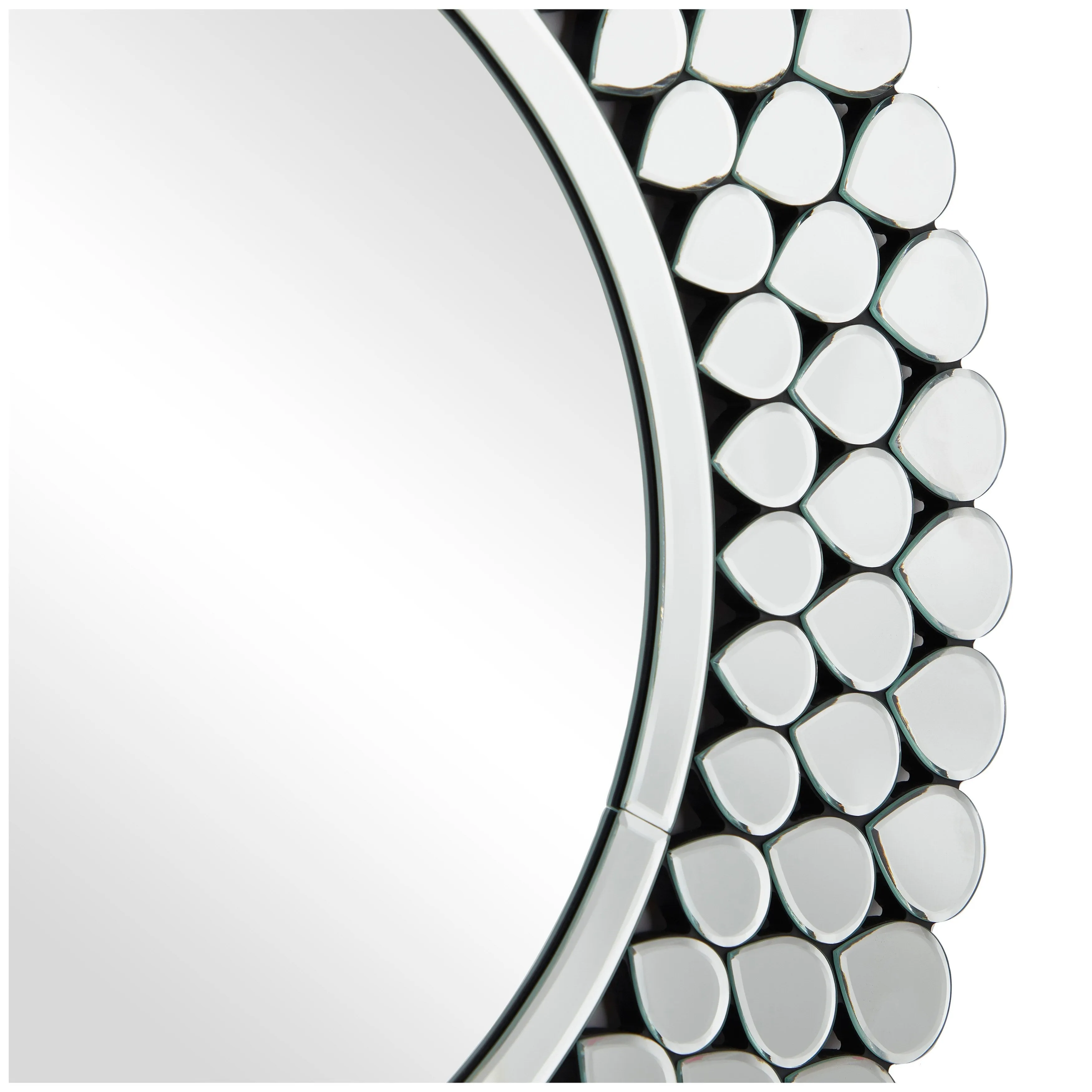 Silver Glass Starburst Wall Mirror with Teardrop Embellishment - 31"W, 31"H sold by Zulily product image thumbnail 4