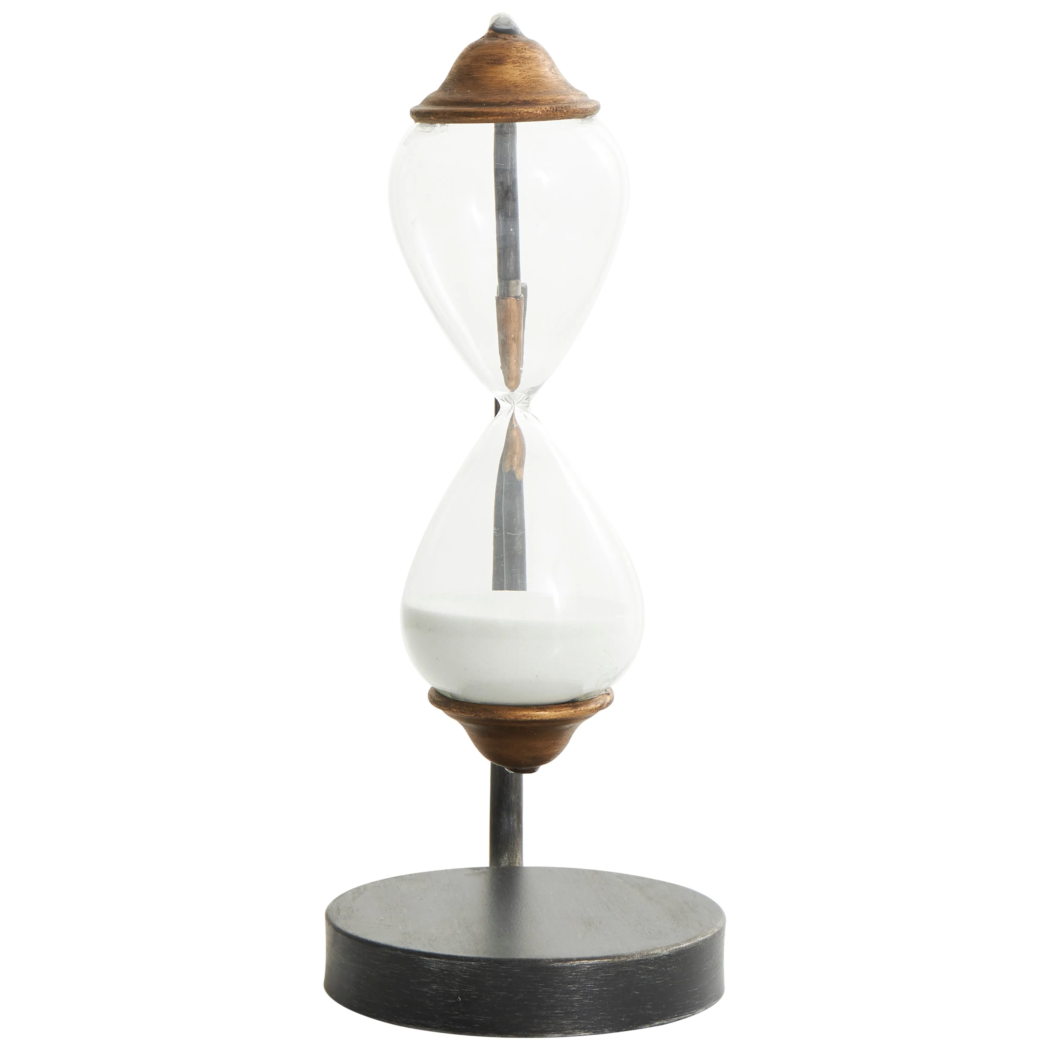 Metal Suspended Hourglass Timer with Gold Details - Black - Roche River Decor - 6"W x 9"L x 13"H sold by Zulily product image thumbnail 4