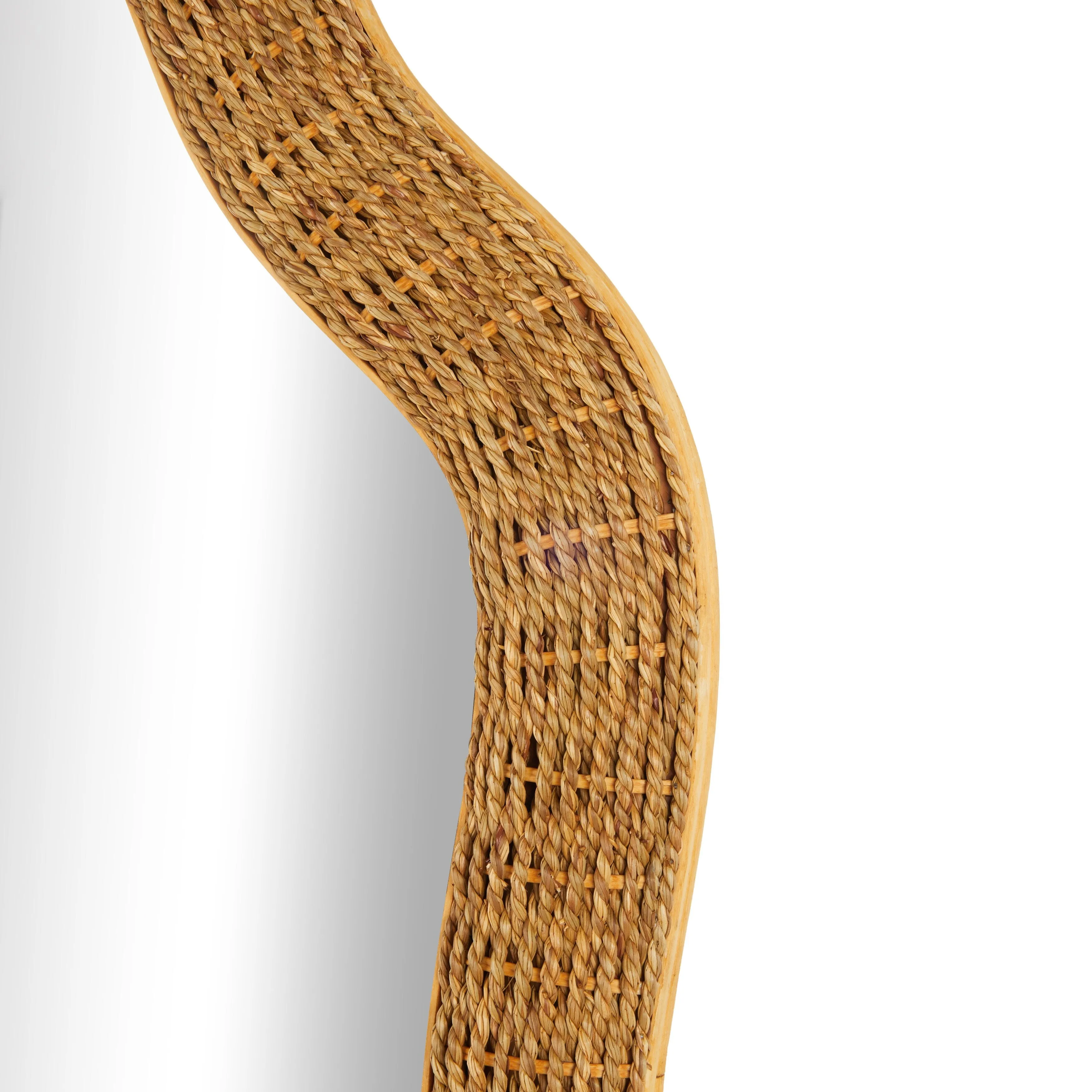 Brown Seagrass Handmade Woven Oval Abstract Room Wall Mirror sold by Zulily product image thumbnail 5