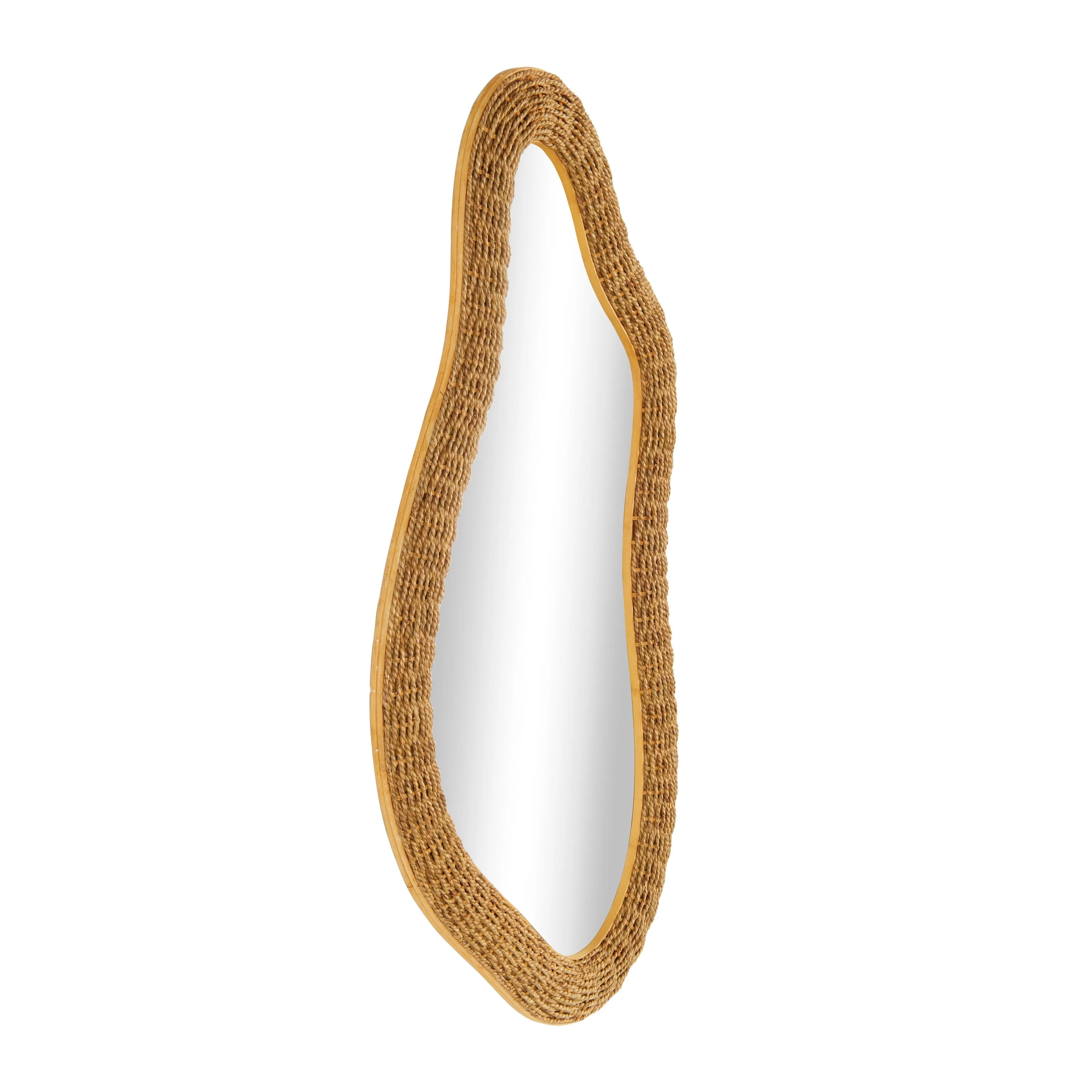 Brown Seagrass Handmade Woven Oval Abstract Room Wall Mirror sold by Zulily product image thumbnail 3