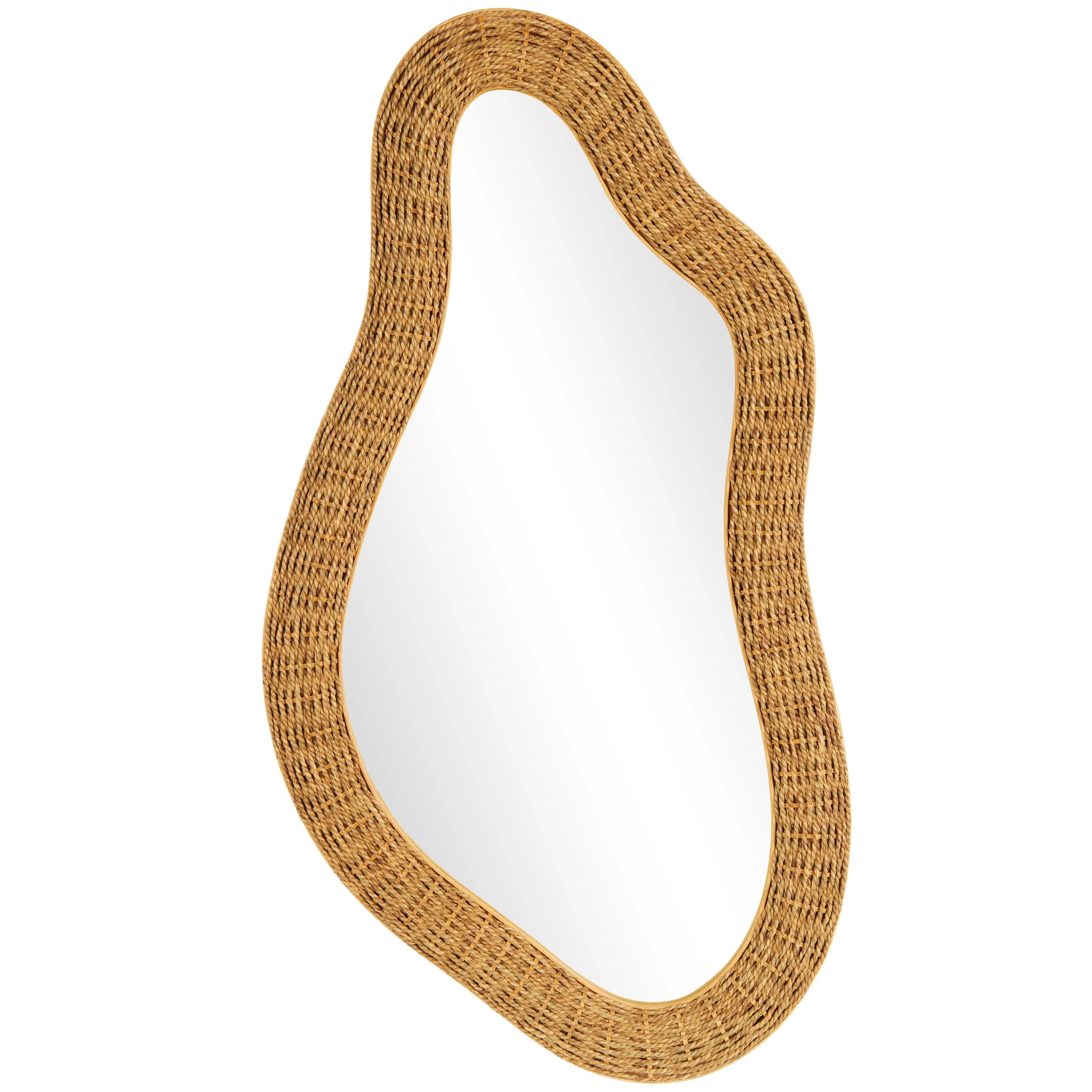 Brown Seagrass Handmade Woven Oval Abstract Room Wall Mirror sold by Zulily product image thumbnail 2